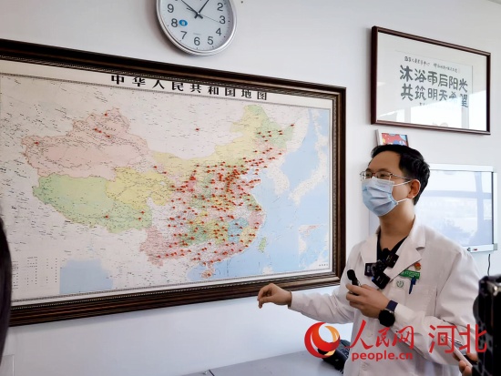 北京儿童医院保定医院接诊的患者来源地。人民网 朱延生摄