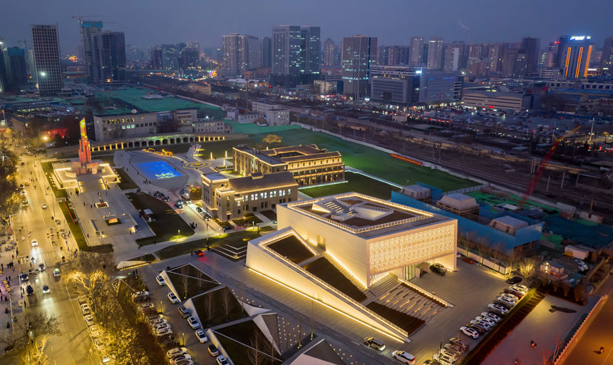 正太广场鸟瞰。石家庄市文化广电和旅游局供图